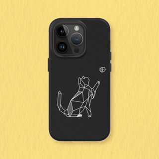犀牛盾 適用iPhone SolidSuit防摔背蓋手機殼∣獨家設計/幾何-動物系列/球與貓