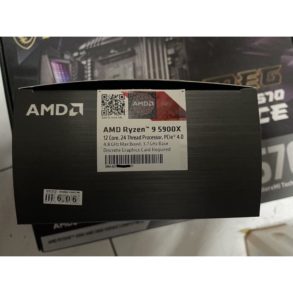 AMD R9 5900X(盒) + MSI MEG X570 ACE