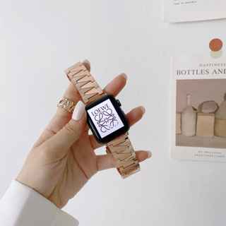 閃電形狀 蘋果iwatch不鏽鋼錶帶 適用於 Apple Watch 金屬錶帶 SE蘋果手錶帶 44mm 45mm 錶帶
