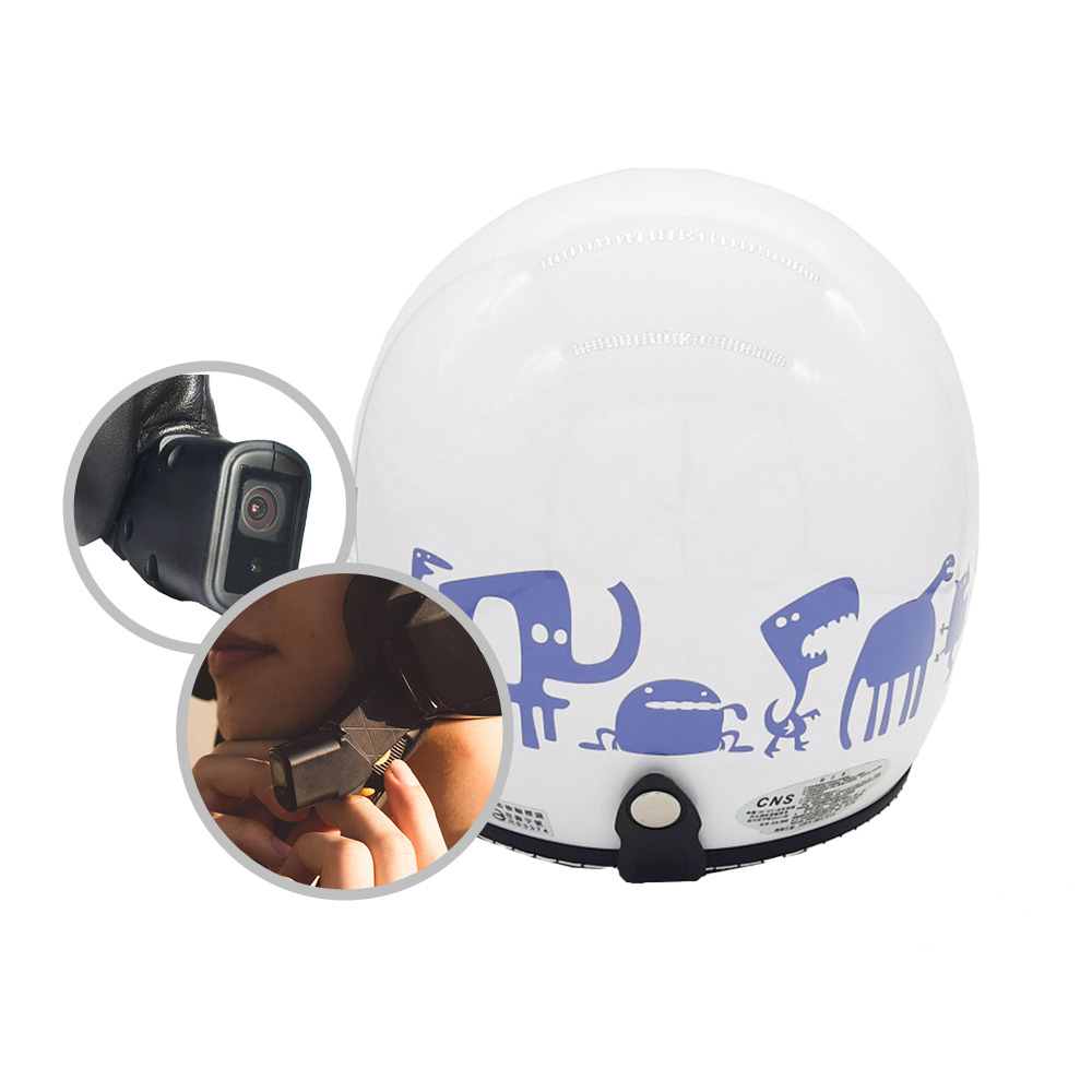 IminiDV X4 EVO 內建式 安全帽 行車記錄器 復古 騎士帽 MonsterZoo 動物園 3/4罩安全帽