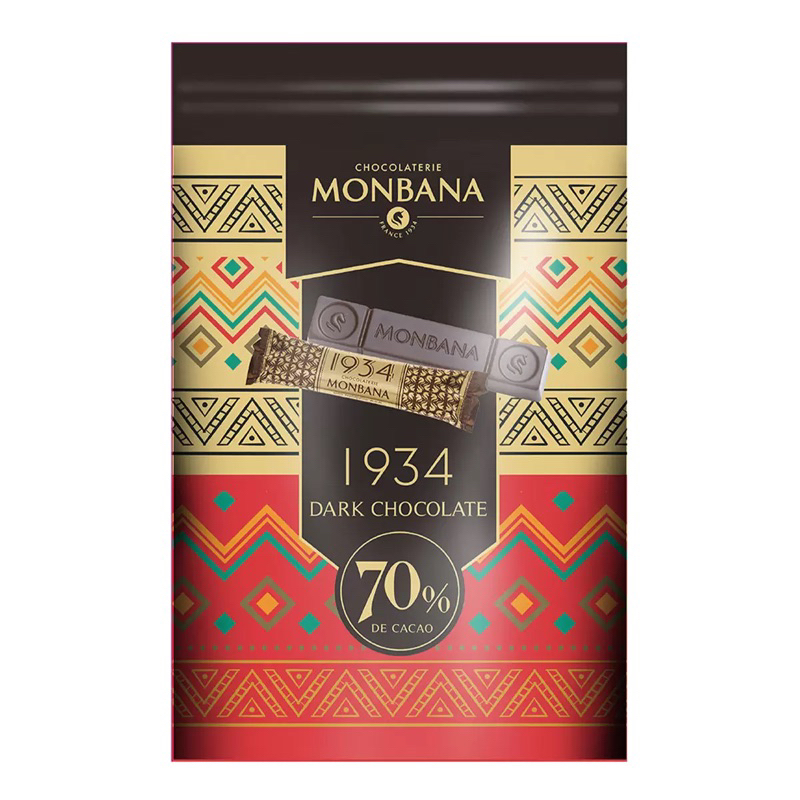 【蝦皮代開】Monbana 1934 70%迦納黑巧克力條 100g 640g