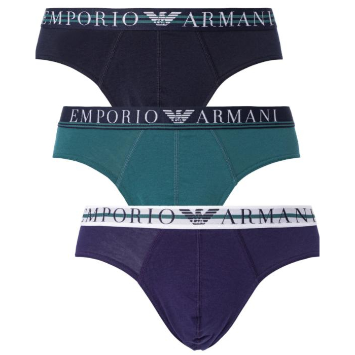 【Yisz World】Emporio Armani 3 Pack Briefs亞曼尼三角內褲_三件裝_三色黑綠藍