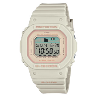 【CASIO 卡西歐】G-SHOCK 潮汐月相 纖薄衝浪電子錶-米白(GLX-S5600-7 防水200米)