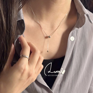 [ALUMI] Clear出清-光珠銀鍊｜S925純銀 鍍18K金 大小光珠 項鍊 短項鍊 飾品 純銀項鍊