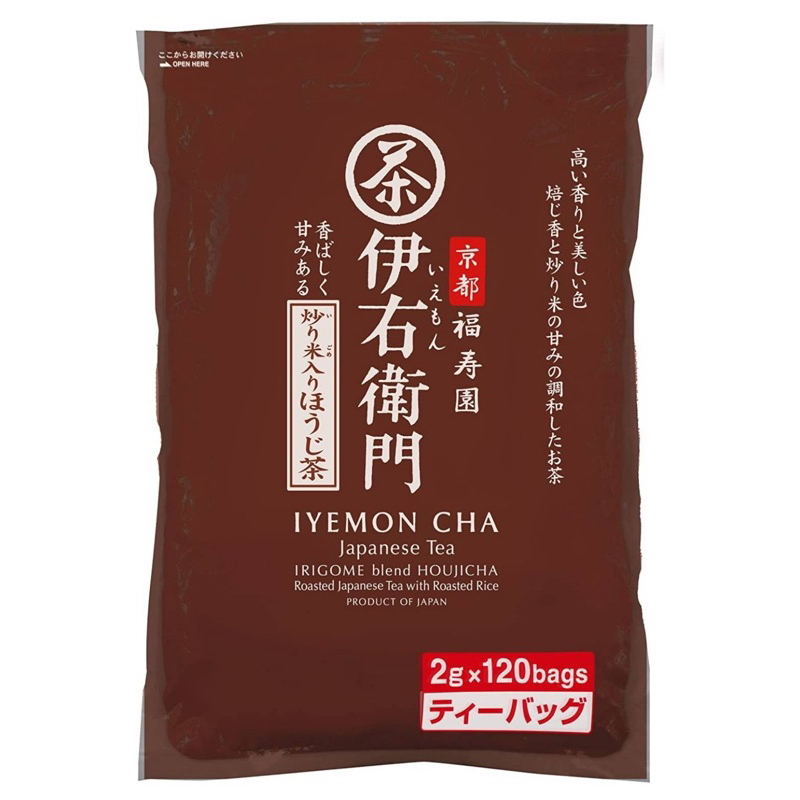 【日本進口】日本製~伊右衛門炒米入焙茶茶包 2克*120袋入 $650/115-1