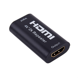 【勁昕科技】HDMI中繼器40米訊號放大器4K*2K hdmi母對母轉接器直通頭