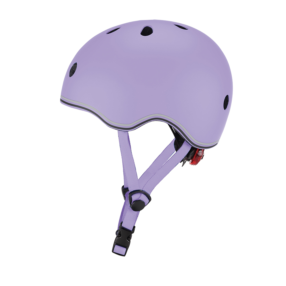 法國 GLOBBER XXS安全帽-夢幻紫 警示燈 大童/小童 兒童滑步車 平衡車 滑板車 自行車安全帽 素面 可調頭圍