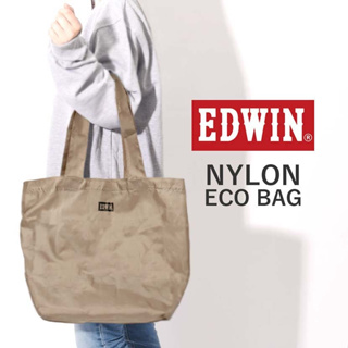 風雅日和💖日本正版 EDWIN 購物袋 尼龍大容量 折疊環保袋 防潑水 肩背包 手提袋 輕量耐用 G04