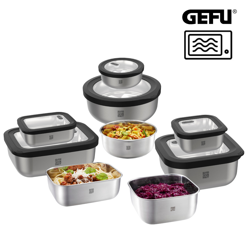 GEFU 德國品牌可微波304不鏽鋼保鮮盒/便當盒