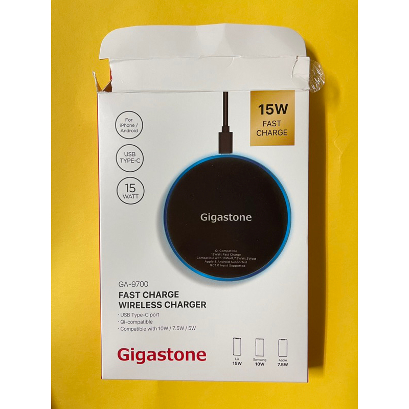 Gigastone 9V/15W 急速無線充電盤 GA-9700