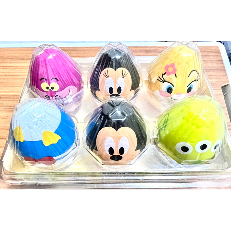 日本東京迪士尼樂園 2015年 復活節 彩蛋盒 六入立體彩蛋空盒組 三眼怪 妙妙貓 唐老鴨 邦尼 米奇米妮
