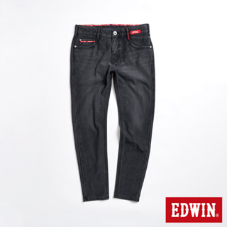 EDWIN 男款 東京紅360°迦績彈力機能極窄管褲(黑色)