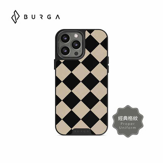 【威禹官方直營】BURGA iPhone 14 Pro/Pro Max Elite系列防摔保護殼-經典格紋(晨霧灰框)