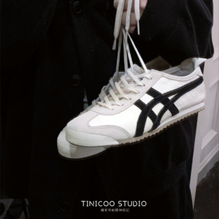 TINI- Onitsuka Tiger Serrano 米白 米黃色 白黑 休閒鞋 1183B391-200