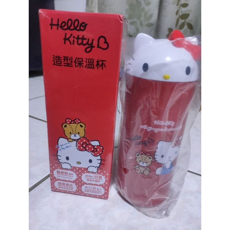 正版/三麗鷗 /Hello Kitty造型不鏽鋼保溫瓶/350ml/Kitty保溫杯/316不鏽鋼保溫杯/隨身杯（全新）
