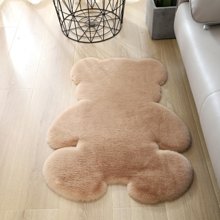 柔軟絲滑觸感｜超舒軟熊熊絲絨地毯(75*105) 房間地毯 長毛地毯 臥室地毯 床邊地毯 茶几地毯