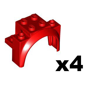 LEGO 6102586 18974 紅色 2x4x2 汽車 輪拱 輪弧 (4顆合售)