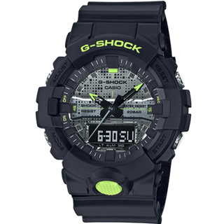 【CASIO】G-SHOCK 酷炫金屬風格雙顯運動錶 GA-800DC-1A 台灣卡西歐公司貨