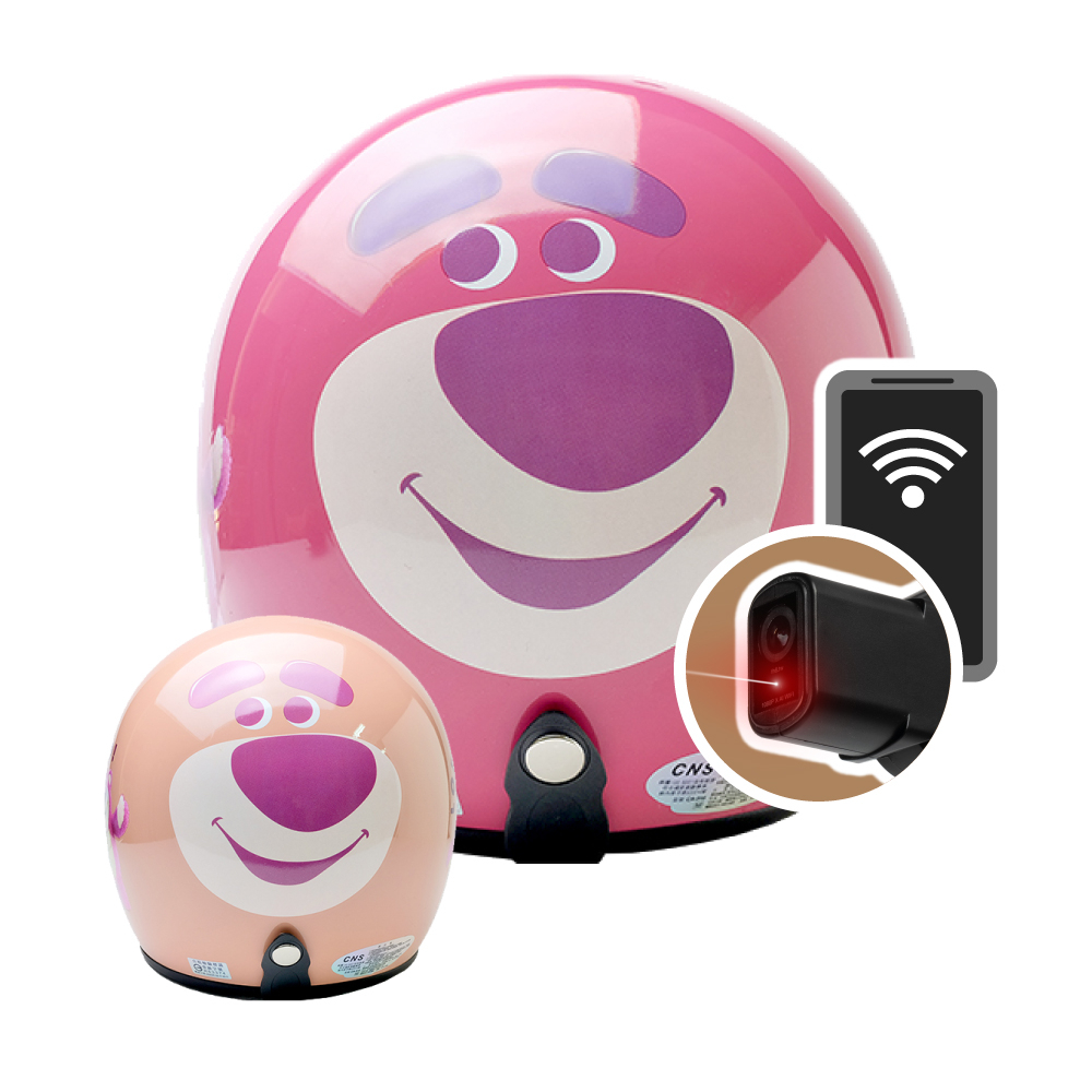【iMiniDV X4 大臉熊抱哥】皮克斯 安全帽 3/4罩安全帽 騎士帽 熊抱哥 玩具總動員 行車紀錄器