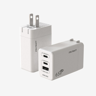 POLYBATT 65W USB-C 氮化鎵急速充電器 PD充電頭 小顆快充頭 Apple快充 TYPE-C快充 閃充