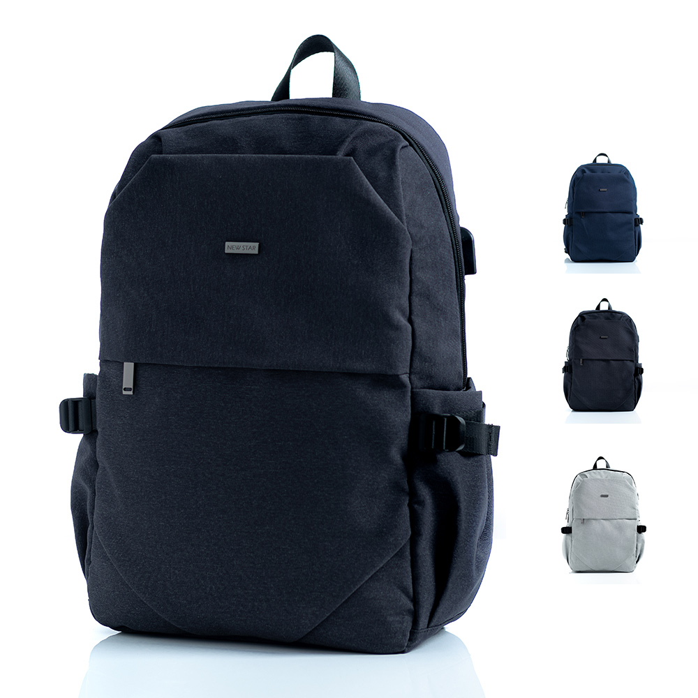 NEW STAR 後背包 簡約機能防水多口袋收納筆電包包 大容量 電腦包 男 女 男包 現貨 BK298