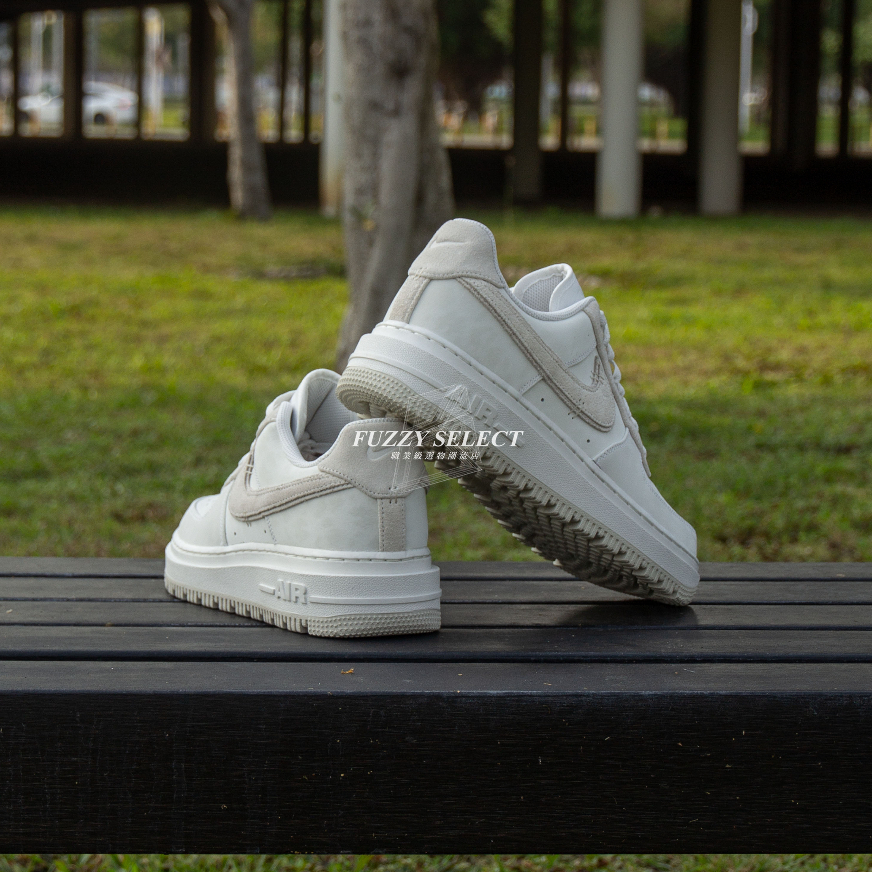 【逢甲FUZZY】Nike Air Force 1 Luxe 鋸齒 縫線 米白 骨白 白灰 DD9605-100