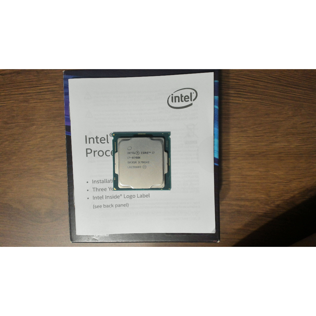 Intel 英特爾 i7-8700K【6核/12緒】含內顯/無風扇/8代/CPU處理器
