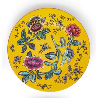 【WEDGWOOD】英國 名牌 全新 真品 現貨 骨瓷 餐具 盤子 黃+藍2入一組 漫遊美境系列 居家生活 20CM