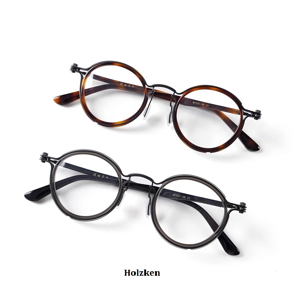 意大利板材 手工眼鏡 圓框 純鈦眼鏡架 男女高度數近視眼鏡架 余文樂 工業風眼鏡 平替款 非TAVAT SC117