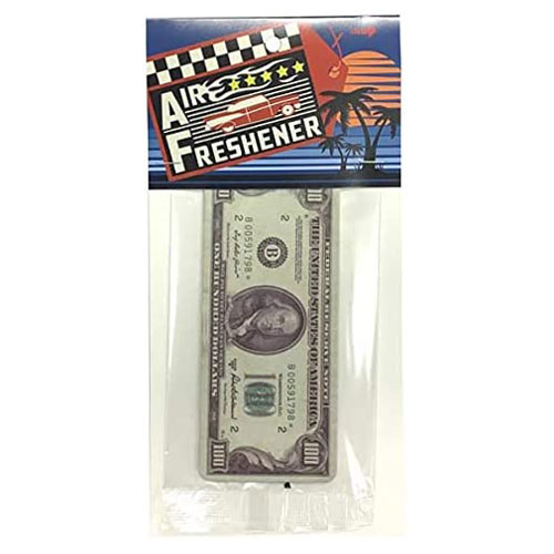 USA 美國 美金 美元 百元鈔票 AIR FRESHENER 黑冰香調 造型 吊卡 香片 (1入) 化學原宿