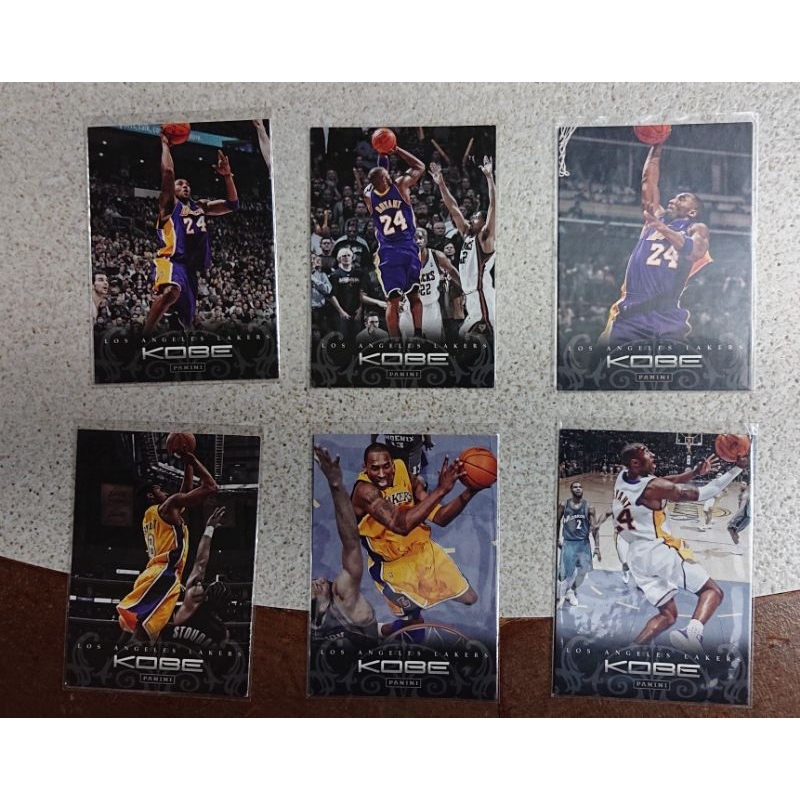 6張一起 NBA 籃球 湖人 panini KOBE BRYANT 紀念 球員卡