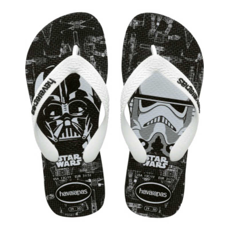 全新二手正版 havaianas Star Wars 星際大戰 黑武士 原價約1000 男款 -哈瓦仕 巴西拖鞋