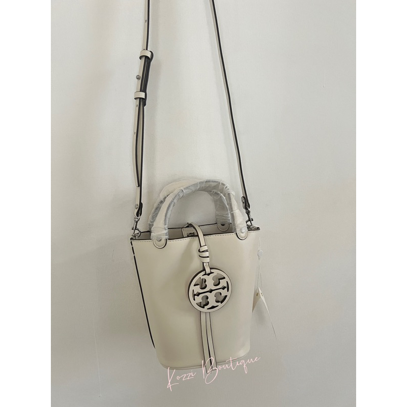 Tory Burch Miller mini bucket bag 皮革 水桶包 水桶 白色 棕色 tb 包 tb 包包