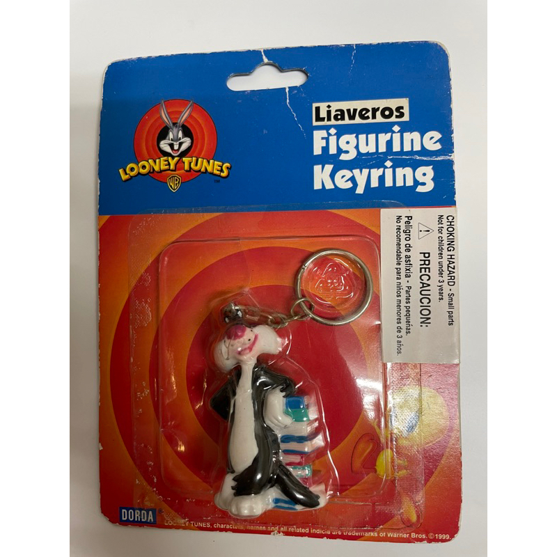1999 華納兄弟looney tunes 傻大貓 吊飾 吊卡 老物 古物 舊物 收藏品 絕版 美式老玩具 吊飾 鑰匙圈