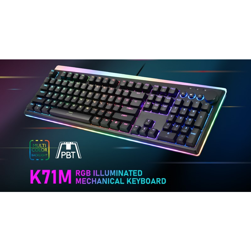 irocks K71M RGB背光 機械式鍵盤
