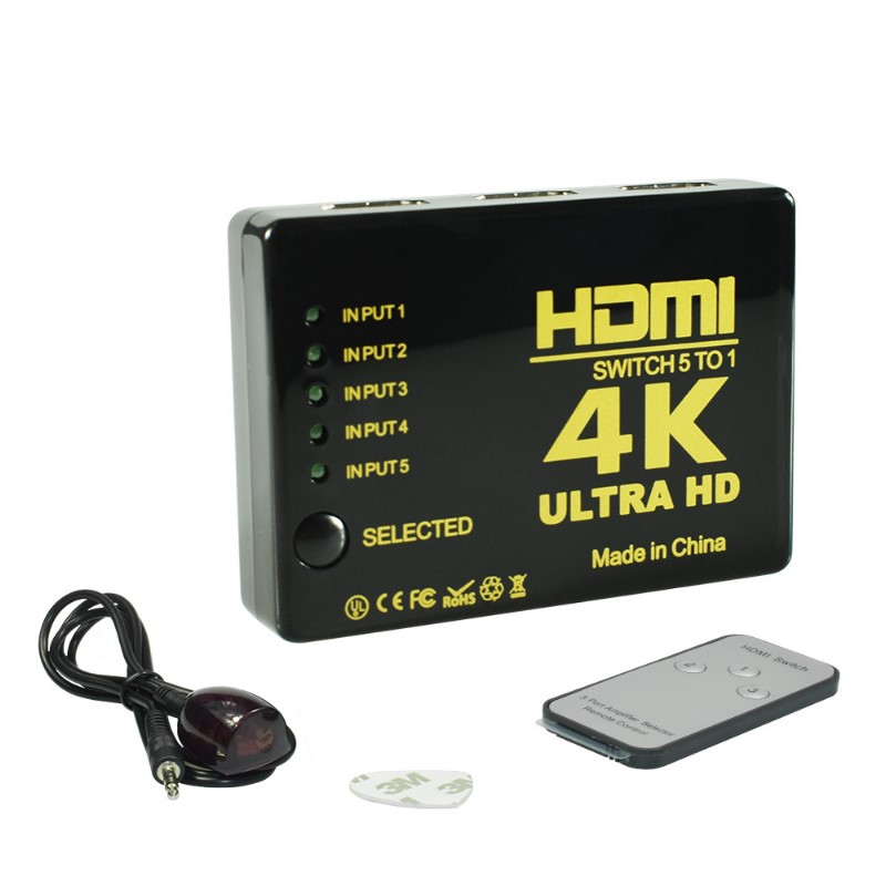 168 批發＊HDMI切換器 3進1出 5進1出 切換盒 擴充分配器 切換器 HDMI線 4K 高畫質【GC340】