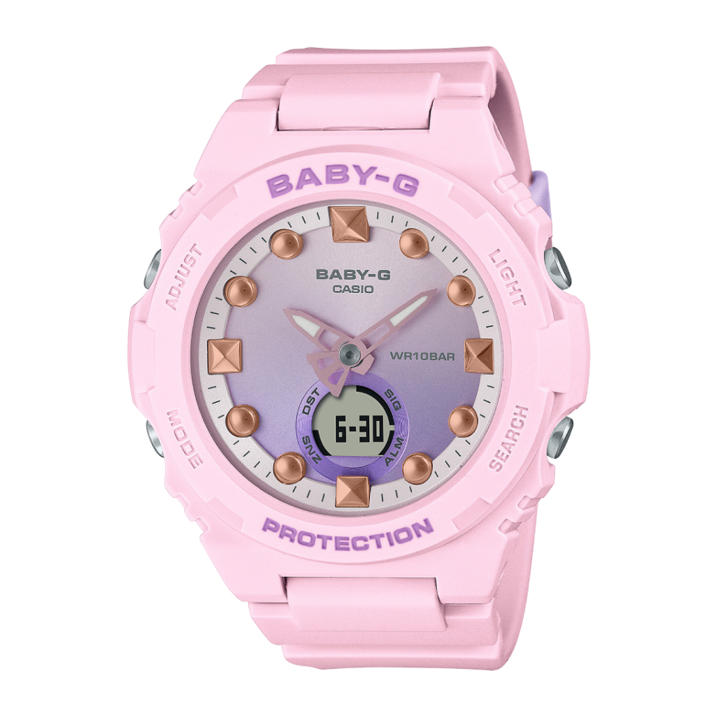 【CASIO】Baby-G 落日漸層粉雙顯電子女錶 BGA-320-4A  台灣卡西歐公司貨 保固一年