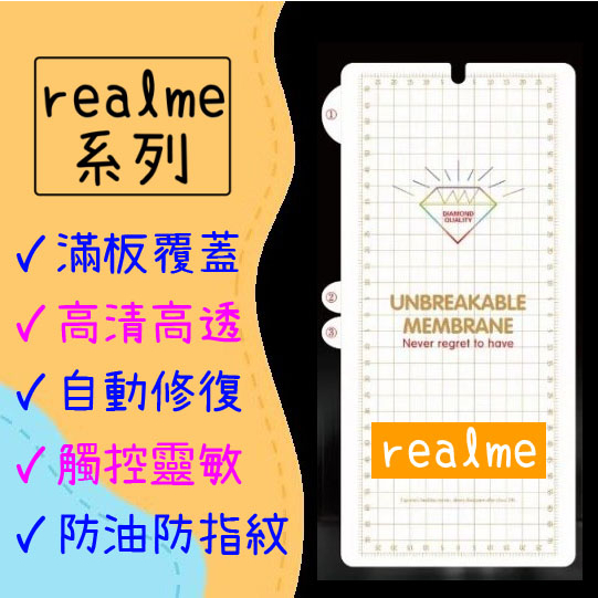 適用 realme10 realme11 Pro Pro+ 5G 金剛水凝膜 滿版 保護貼 磨砂 軟膜 防爆膜 亮面