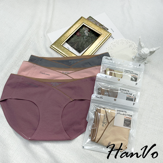 【HanVo】Ｖ型托腹舒適純棉孕婦內褲 無痕不勒肉透氣親膚內褲 低腰托腹三角褲 獨立包裝 內褲 內著 5666