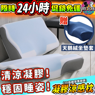 【臺灣現貨24H出貨→免運+實拍給你看】凝膠涼感枕 凝膠護頸記憶枕 冰晶涼感枕 枕頭 記憶枕 頭枕 護頸枕頭 涼感記憶枕