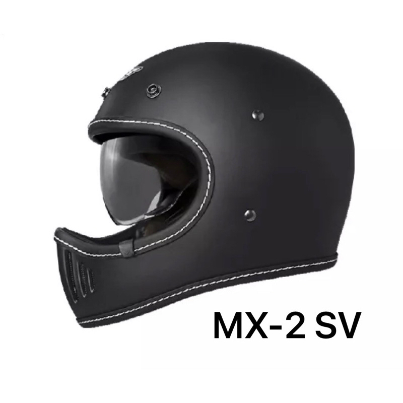 二手 M2R MX2SV 山車帽 安全帽 風鏡 雙鏡片 內墨鏡 復古帽 機車 消光 霧面黑