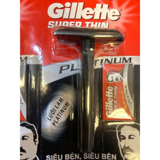 GILLETTE刀架 吉列超薄剃鬚1刀架+1刀片 吉列刮鬍刀片 傳統刀片