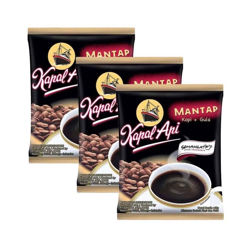 KAPAL API KOPI MANTAP 10 sachet*25g 香濃黑咖啡