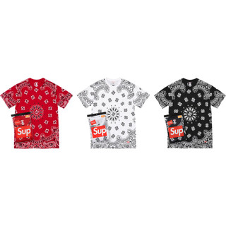 [Blank Galleria] SUPREME X HANES BANDANA TEE 變形蟲短踢 內衣 內搭衣