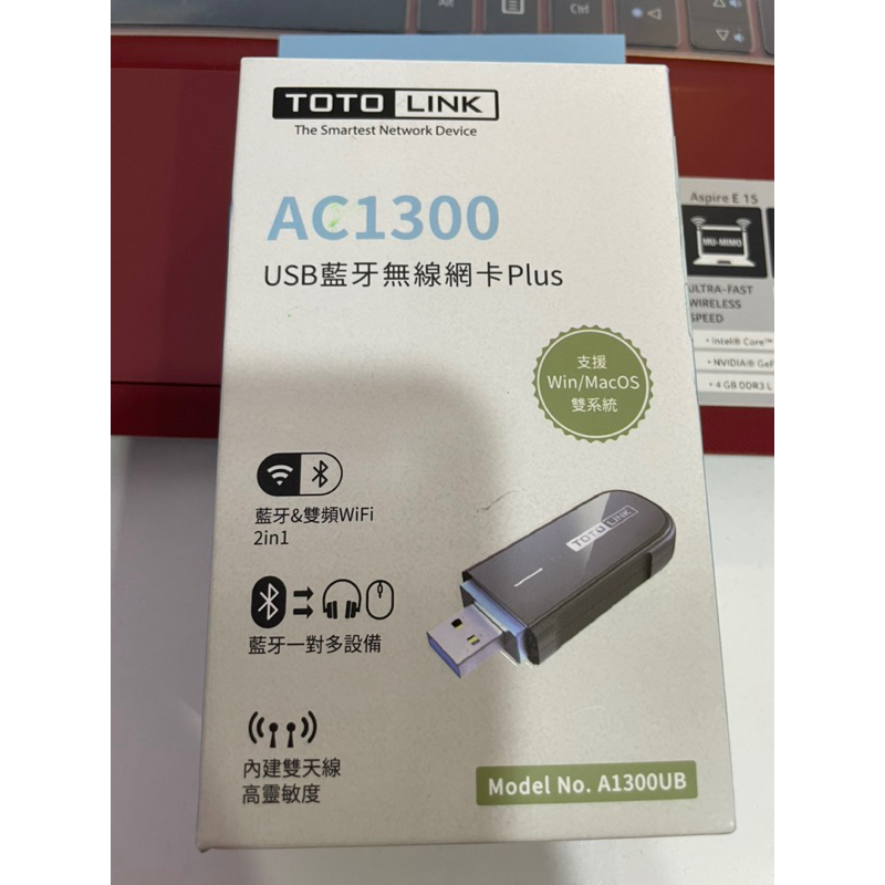 全新未使用TOTOLINK A1300UB AC1300 USB 藍牙+WiFi無線網卡 Plus 藍芽接收器 藍牙網卡