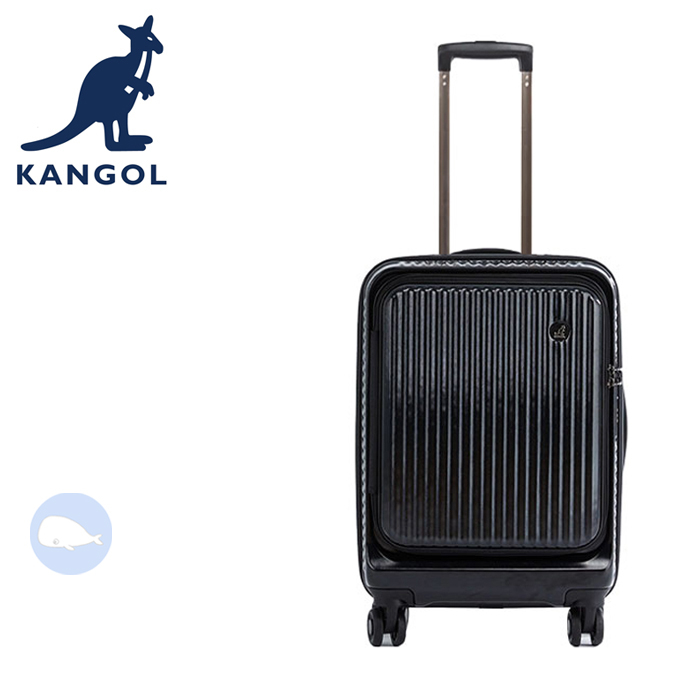 【小鯨魚包包館】KANGOL 英國袋鼠 JH034 前開式 拉鍊 行李箱 旅行箱 20吋/24吋/28吋 黑色