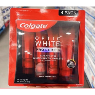 預購 🇺🇸美國｜好市多 Colgate 高露潔 OPTIC White 牙膏4入組 咖啡茶品者必買 3.5% 最新