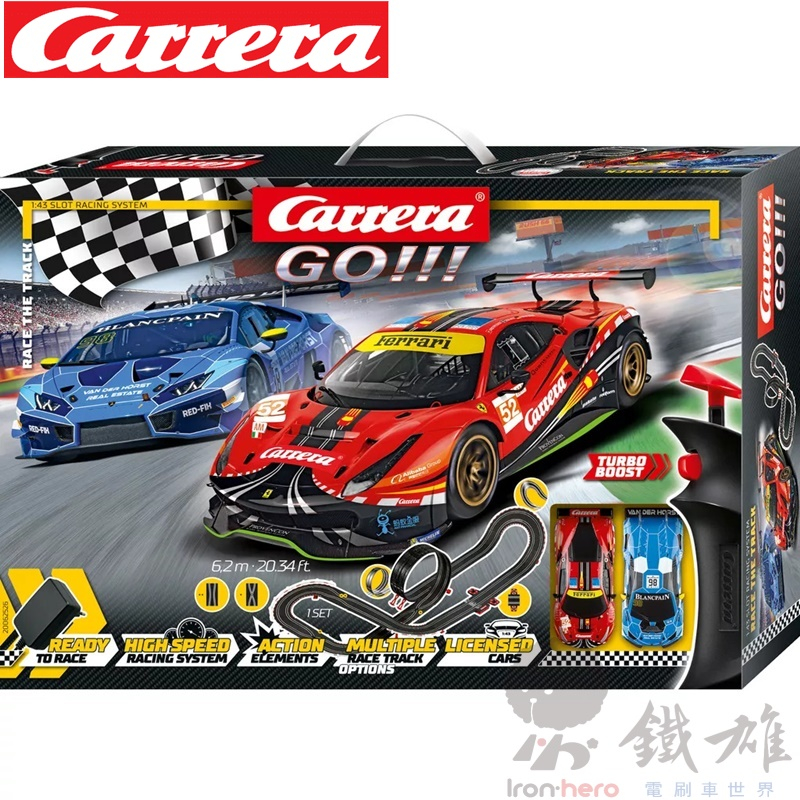 Carrera GO!!! 20062526 Race the Track Set 電刷車套裝組