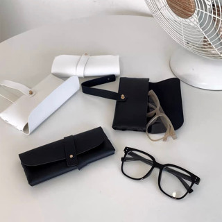 🕶️拾肆🕶️【扣式皮革眼鏡盒】防護保護 平光鏡 收納 眼鏡收納 太陽眼鏡 墨鏡 大框 小框 安全 鏡片 擠壓 保護 方便