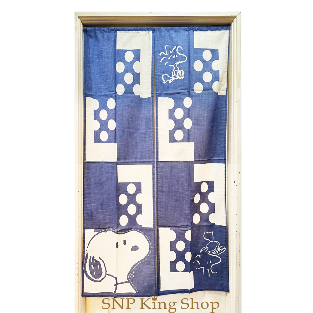 日本製 史努比Snoopy 兩片式和風室內掛簾 隔簾 門簾(84*150cm)
